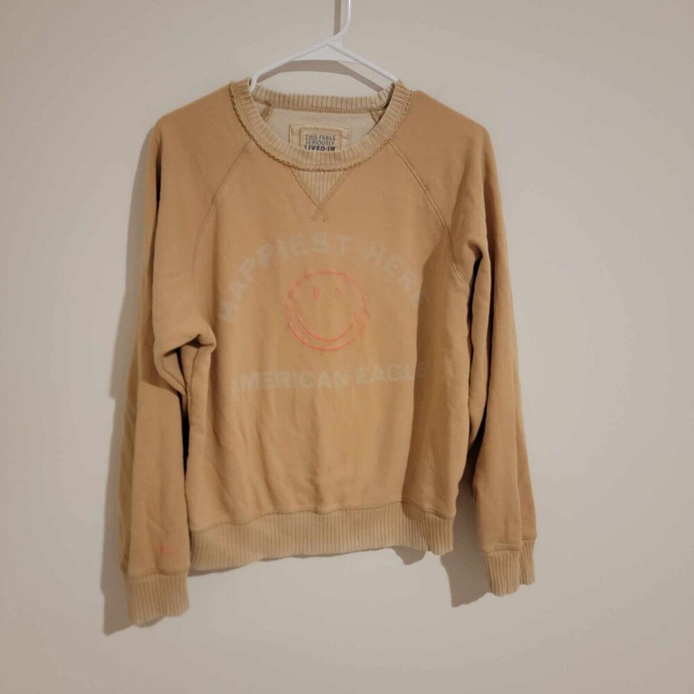 American Eagle Lived In Graphic Pullover‎ Sweater Womens Size S Small